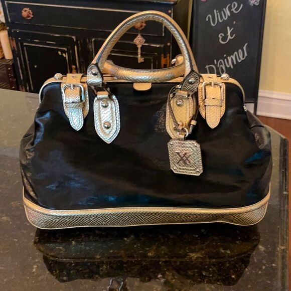 Maxx NewYork Cotton Linen Large Satchel EUC - Picture 1 of 13